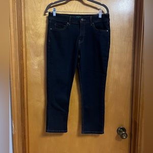 Dip Dark Wash Cropped Jean size 10